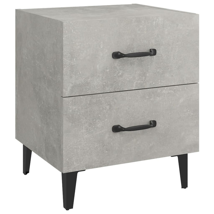 Comodini 2 pz Grigio Cemento 40x35x47,5 cm 811997