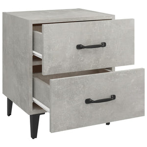 Comodini 2 pz Grigio Cemento 40x35x47,5 cm 811997