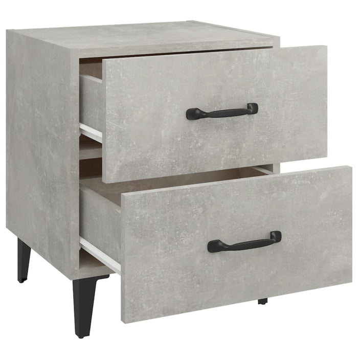 Comodini 2 pz Grigio Cemento 40x35x47,5 cm 811997