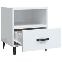 Comodini 2 pz Bianco Lucido in Legno Multistrato cod mxl 30452