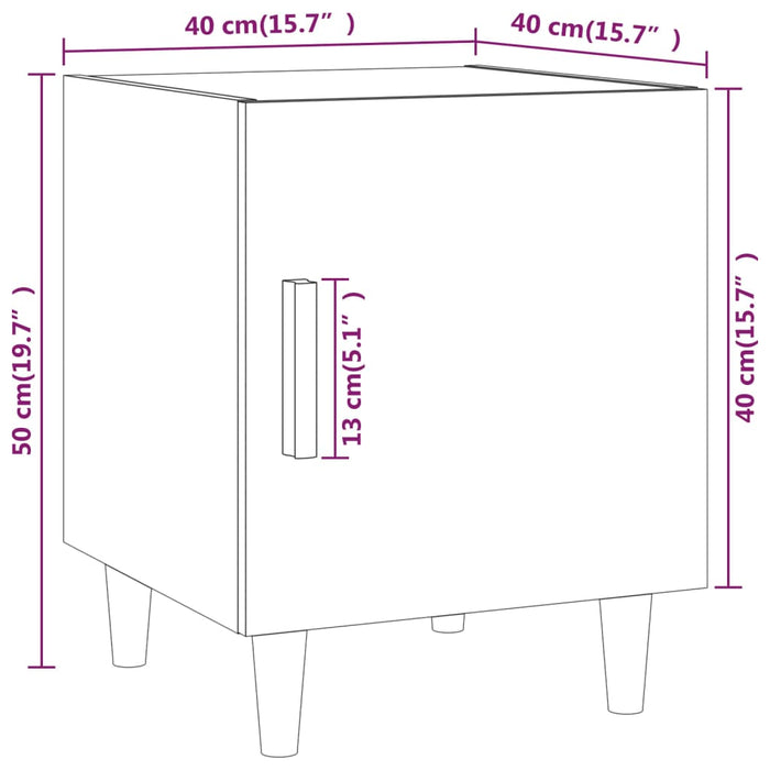 Comodini 2 pz Grigio Cemento in Legno Multistrato cod mxl 30795