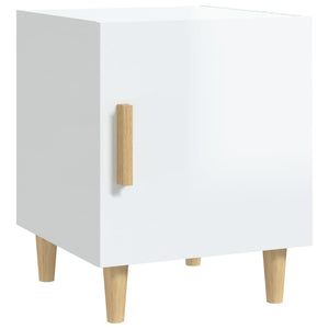 Comodini 2 pz Bianco Lucido in Legno Multistrato cod mxl 30713