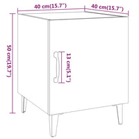 Comodino Grigio Cemento in Legno Multistrato 812068