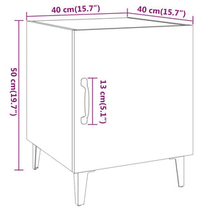 Comodino Grigio Cemento in Legno Multistrato 812068