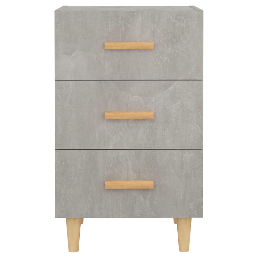 Comodino Grigio Cemento 40x40x66 cm in Legno Multistrato