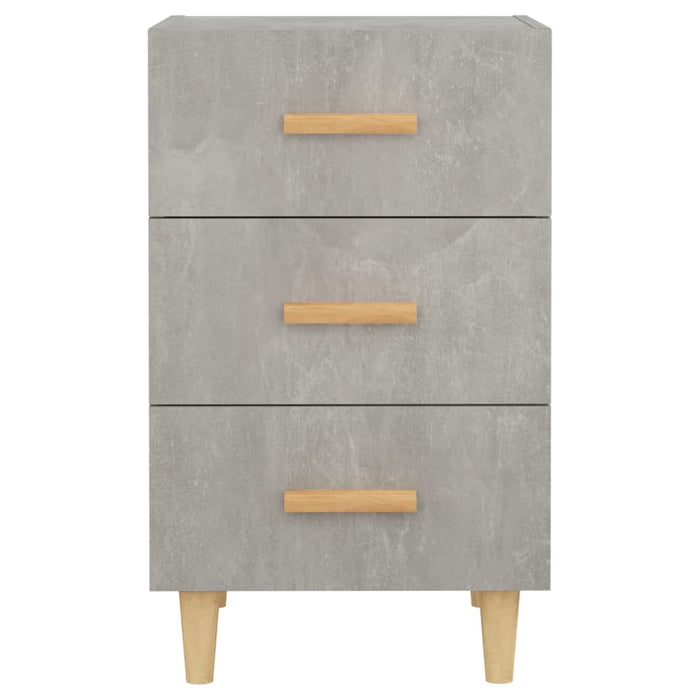 Comodino Grigio Cemento 40x40x66 cm in Legno Multistrato