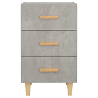 Comodino Grigio Cemento 40x40x66 cm in Legno Multistrato 812082