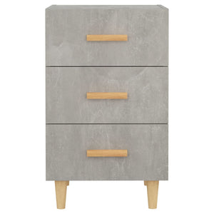 Comodino Grigio Cemento 40x40x66 cm in Legno Multistrato 812082