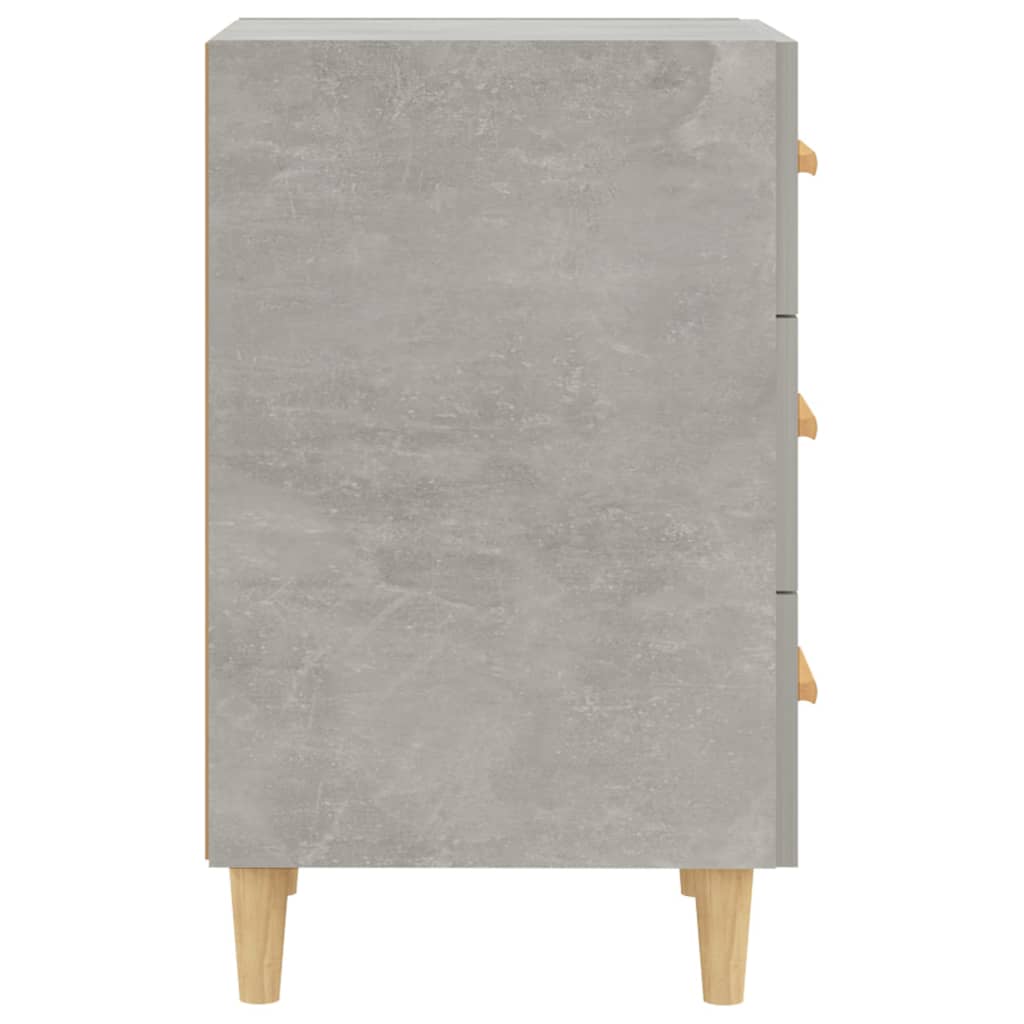 Comodino Grigio Cemento 40x40x66 cm in Legno Multistrato