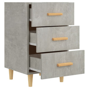 Comodino Grigio Cemento 40x40x66 cm in Legno Multistrato 812082