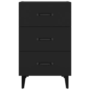 Comodino Nero 40x40x66 cm in Legno Multistrato 812088