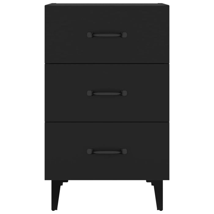 Comodino Nero 40x40x66 cm in Legno Multistrato 812088