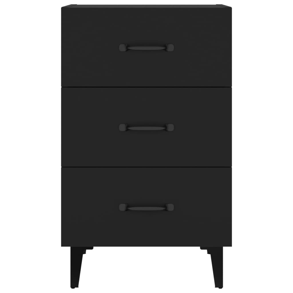 Comodino Nero 40x40x66 cm in Legno Multistrato 812088