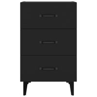 Comodino Nero 40x40x66 cm in Legno Multistrato 812088