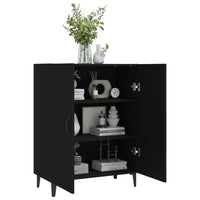 Credenza Nera 70x34x90 cm in Legno Multistrato cod mxl 65720