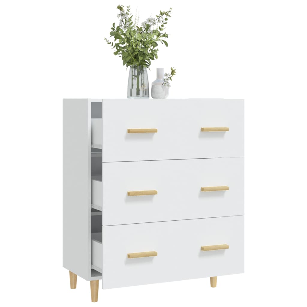 Credenza Bianca 70x34x90 cm in Legno Multistrato cod mxl 14039