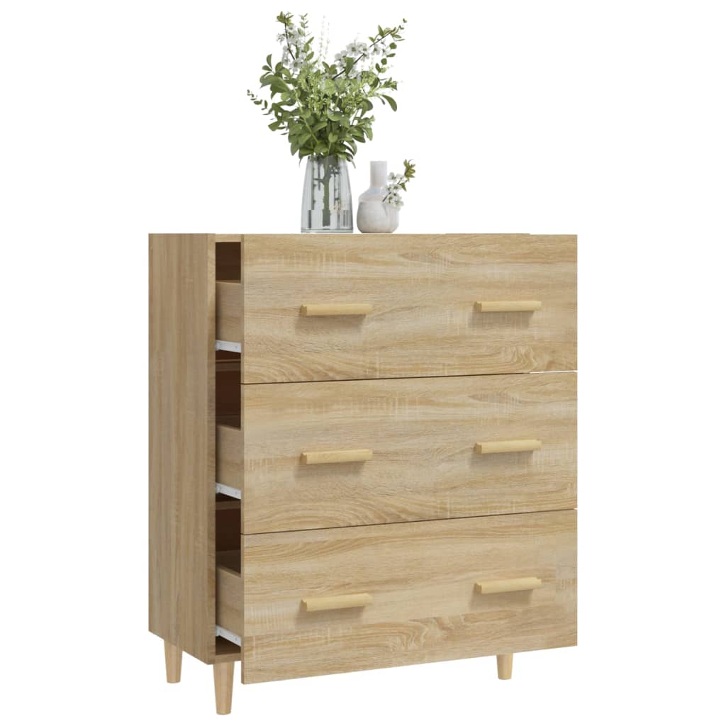 Credenza Rovere Sonoma 70x34x90 cm in Legno Multistrato cod mxl 10420