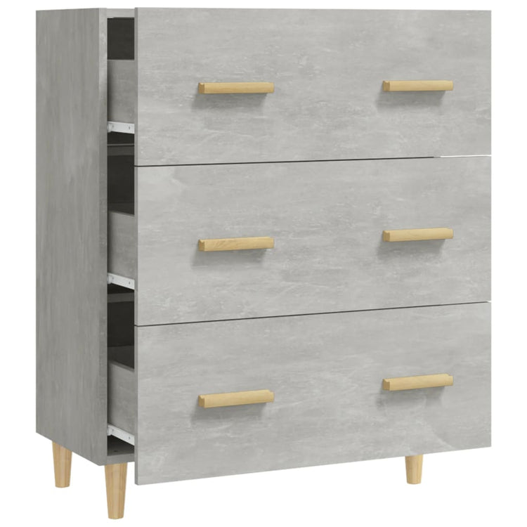 Credenza Grigio Cemento 70x34x90 cm in Legno Multistrato cod mxl 20188