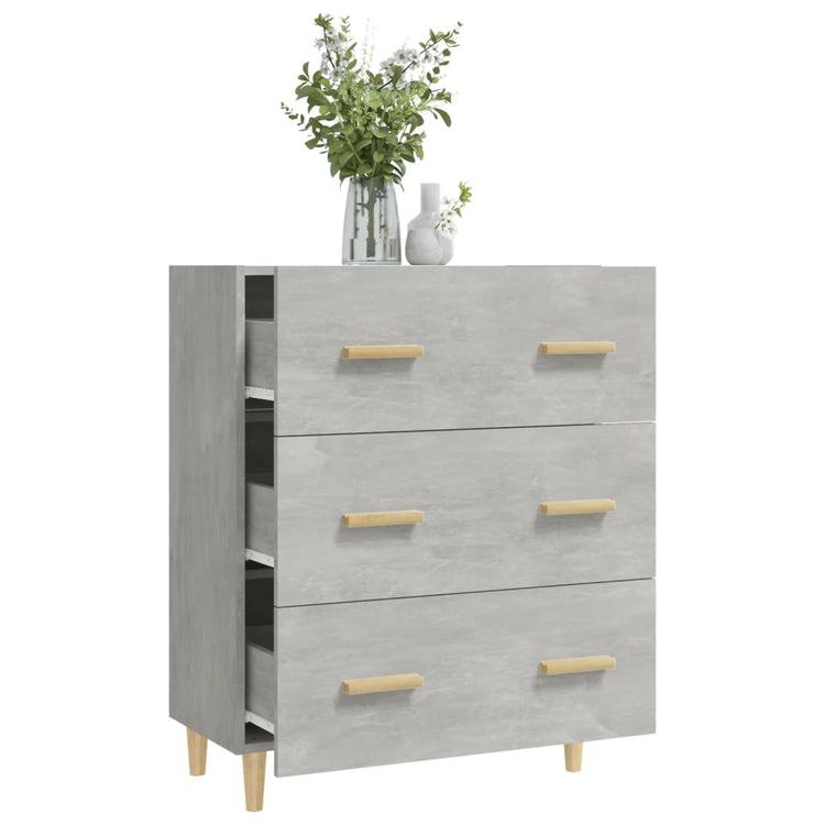 Credenza Grigio Cemento 70x34x90 cm in Legno Multistrato cod mxl 20188