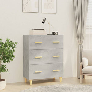 Credenza Grigio Cemento 70x34x90 cm in Legno Multistrato cod mxl 20188