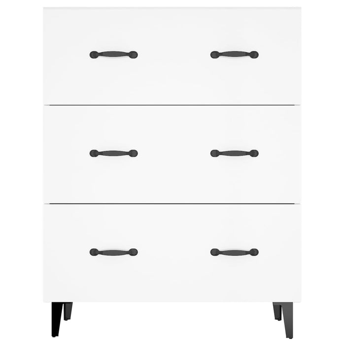 Credenza 69,5x34x90 cm in Legno Multistrato Bianco Lucido 812165