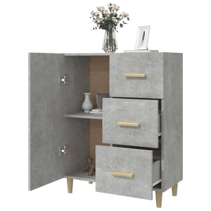 Credenza Grigio Cemento 69,5x34x90 cm in Legno Multistrato cod mxl 16882