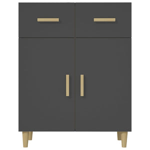 Credenza Nera 69,5x34x89 cm in Legno Multistrato 812187