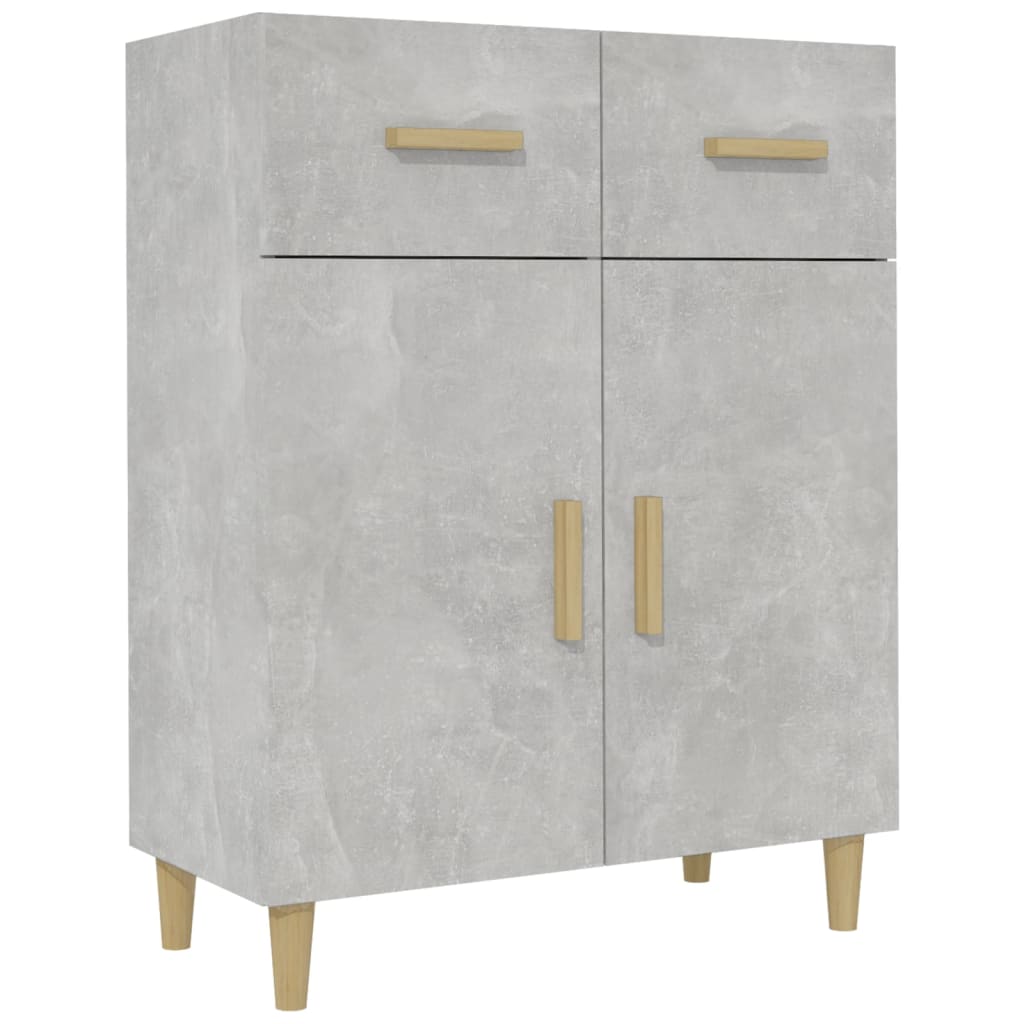 Credenza Grigio Cemento 69,5x34x89 cm in Legno Multistrato cod mxl 18135