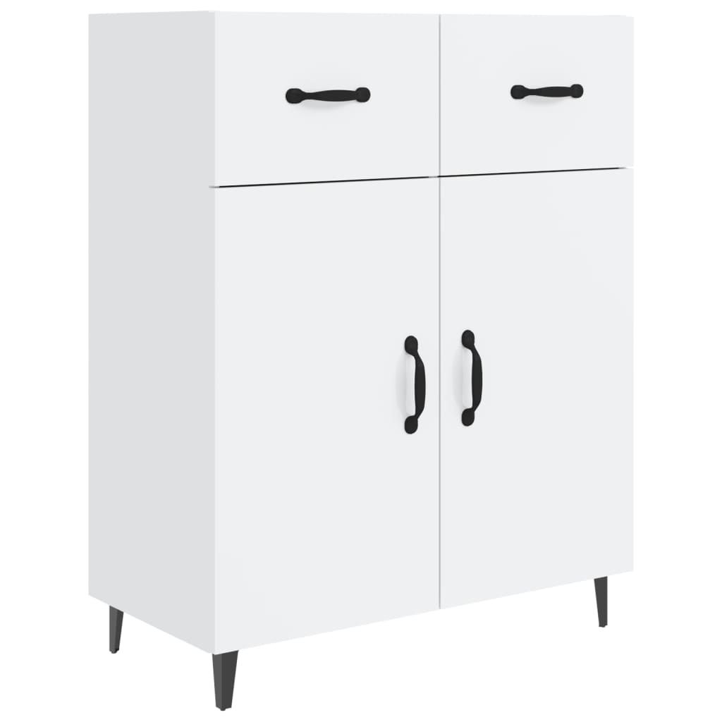 Credenza 69,5x34x90 cm in Legno Multistrato Bianco Lucido cod mxl 14879