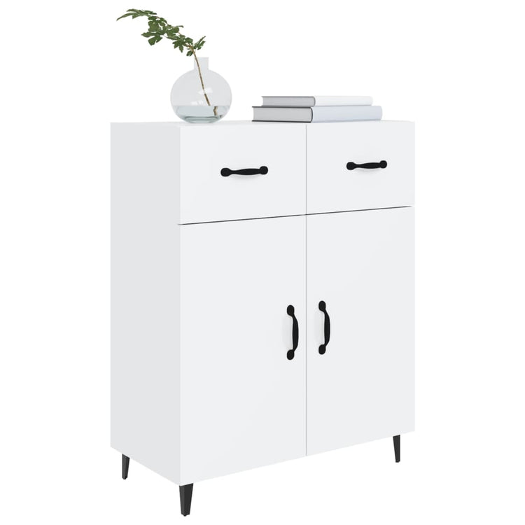 Credenza 69,5x34x90 cm in Legno Multistrato Bianco Lucido cod mxl 14879