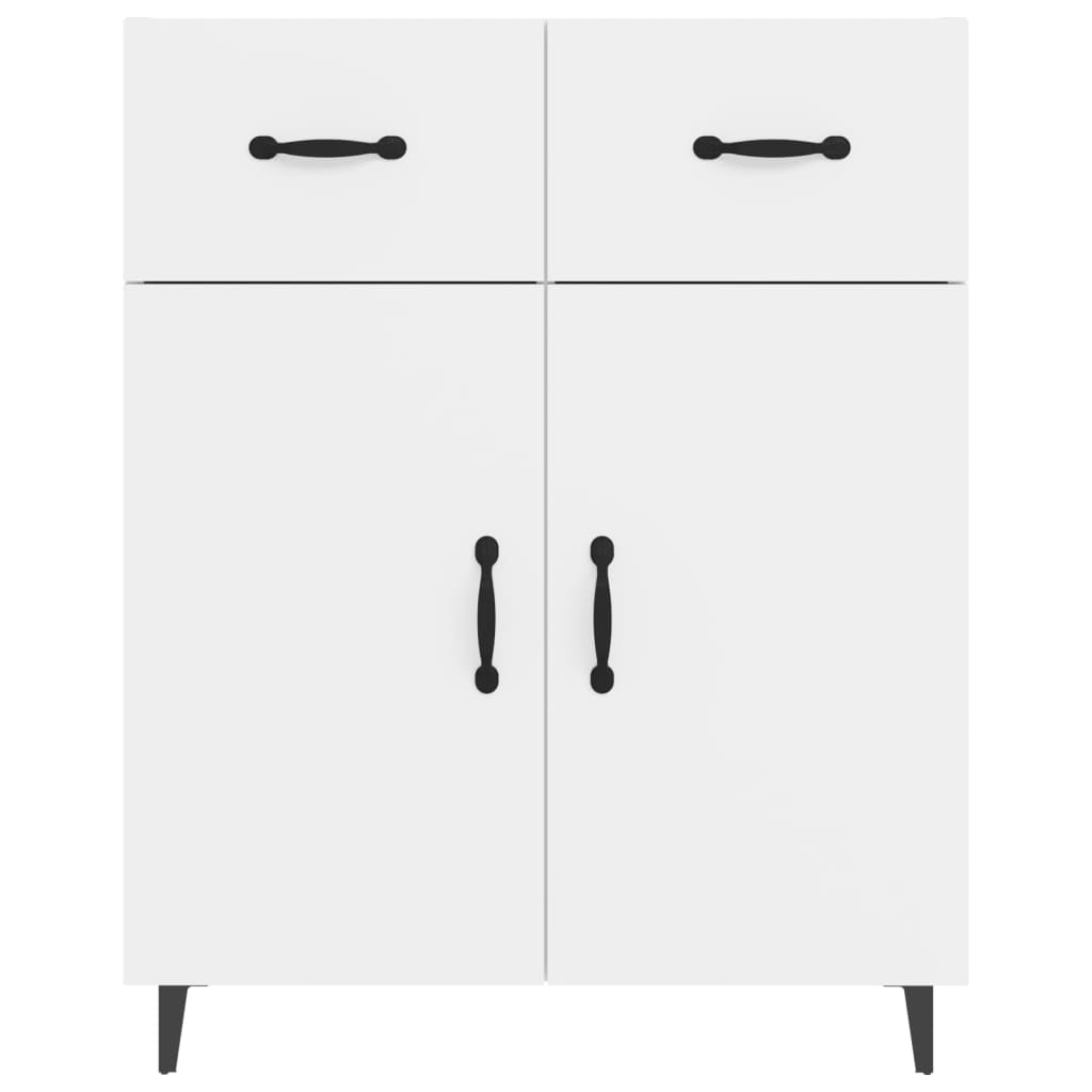 Credenza 69,5x34x90 cm in Legno Multistrato Bianco Lucido cod mxl 14879