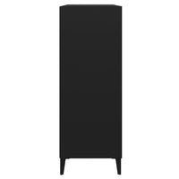 Credenza Nera 69,5x32,5x90 cm in Legno Multistrato