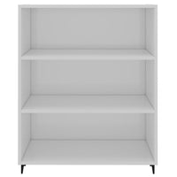 Credenza 69,5x32,5x90 cm Bianco Lucido in Legno Multistrato