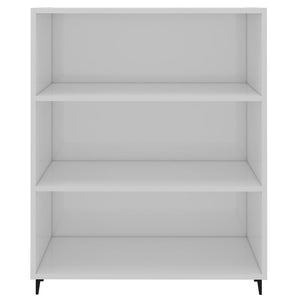 Credenza 69,5x32,5x90 cm Bianco Lucido in Legno Multistrato