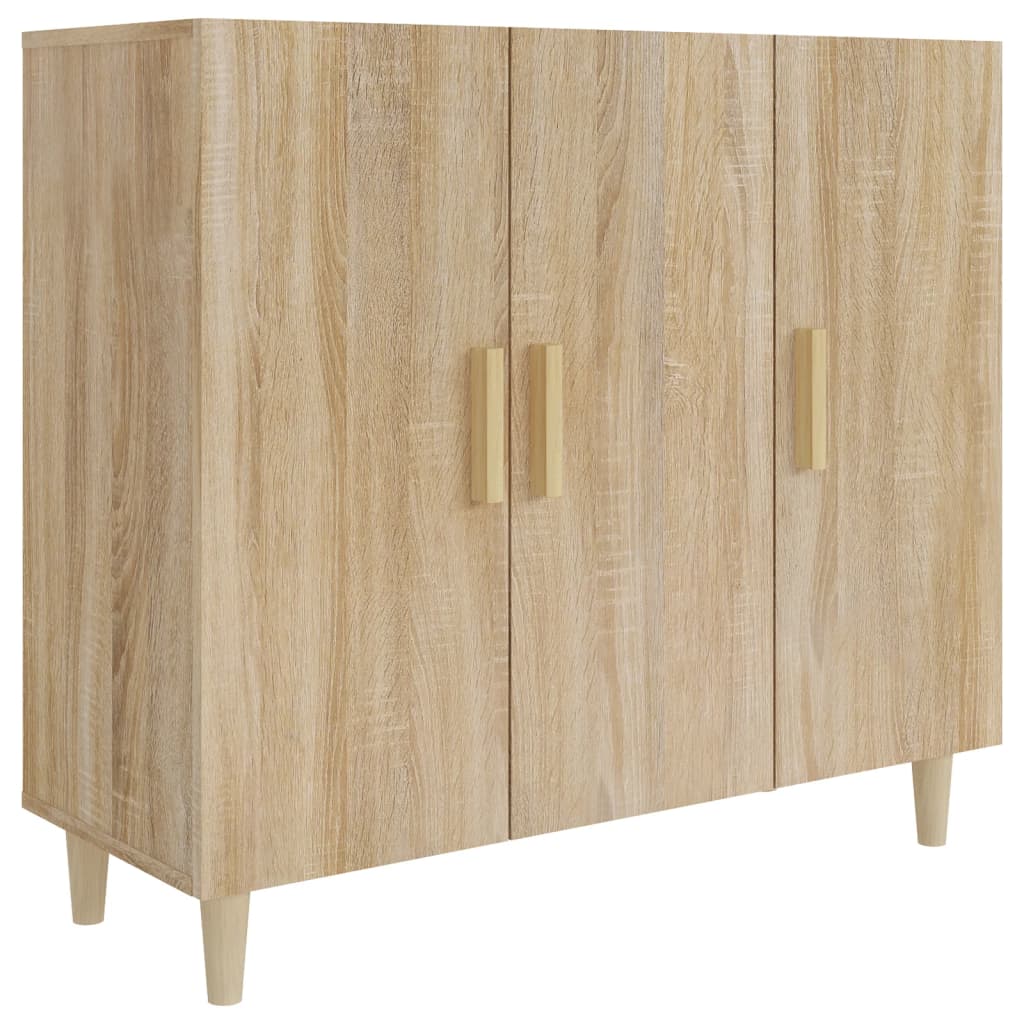 Credenza Rovere Sonoma 90x34x80 cm in Legno Multistrato 812495