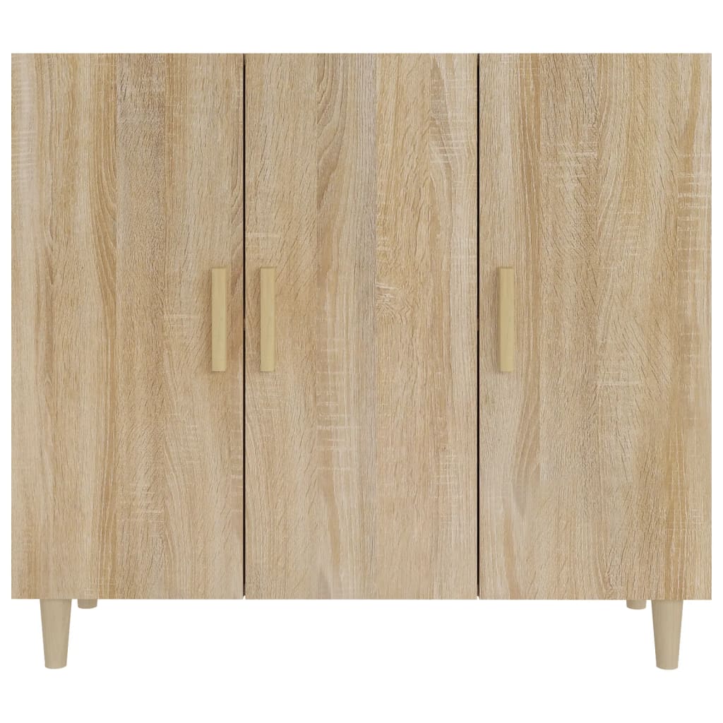 Credenza Rovere Sonoma 90x34x80 cm in Legno Multistrato 812495