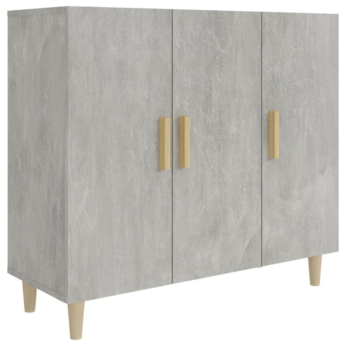 Credenza Grigio Cemento 90x34x80 cm in Legno Multistrato cod mxl 6884