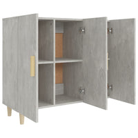 Credenza Grigio Cemento 90x34x80 cm in Legno Multistrato cod mxl 6884