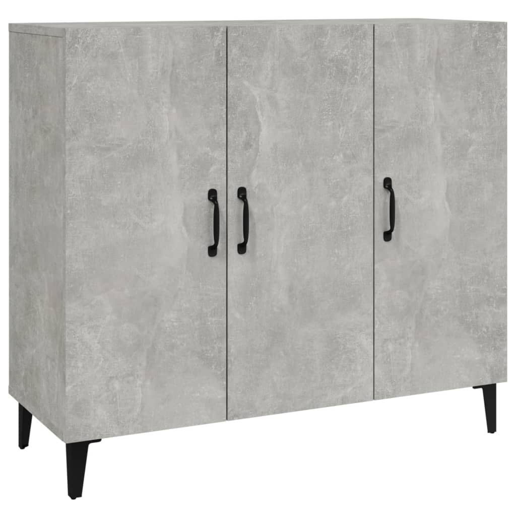 Credenza Grigio Cemento 90x34x80 cm in Legno Multistrato 812505