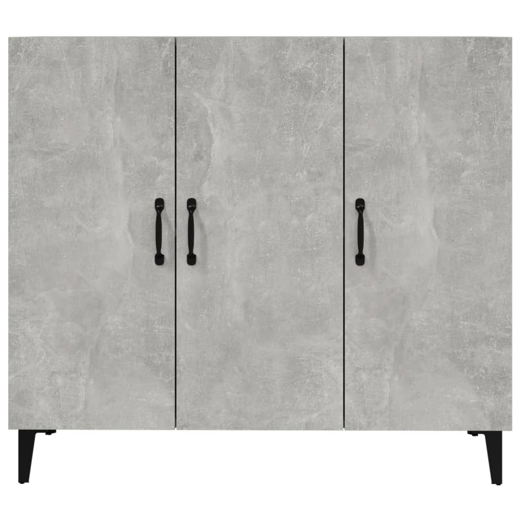 Credenza Grigio Cemento 90x34x80 cm in Legno Multistrato