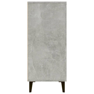 Credenza Grigio Cemento 90x34x80 cm in Legno Multistrato