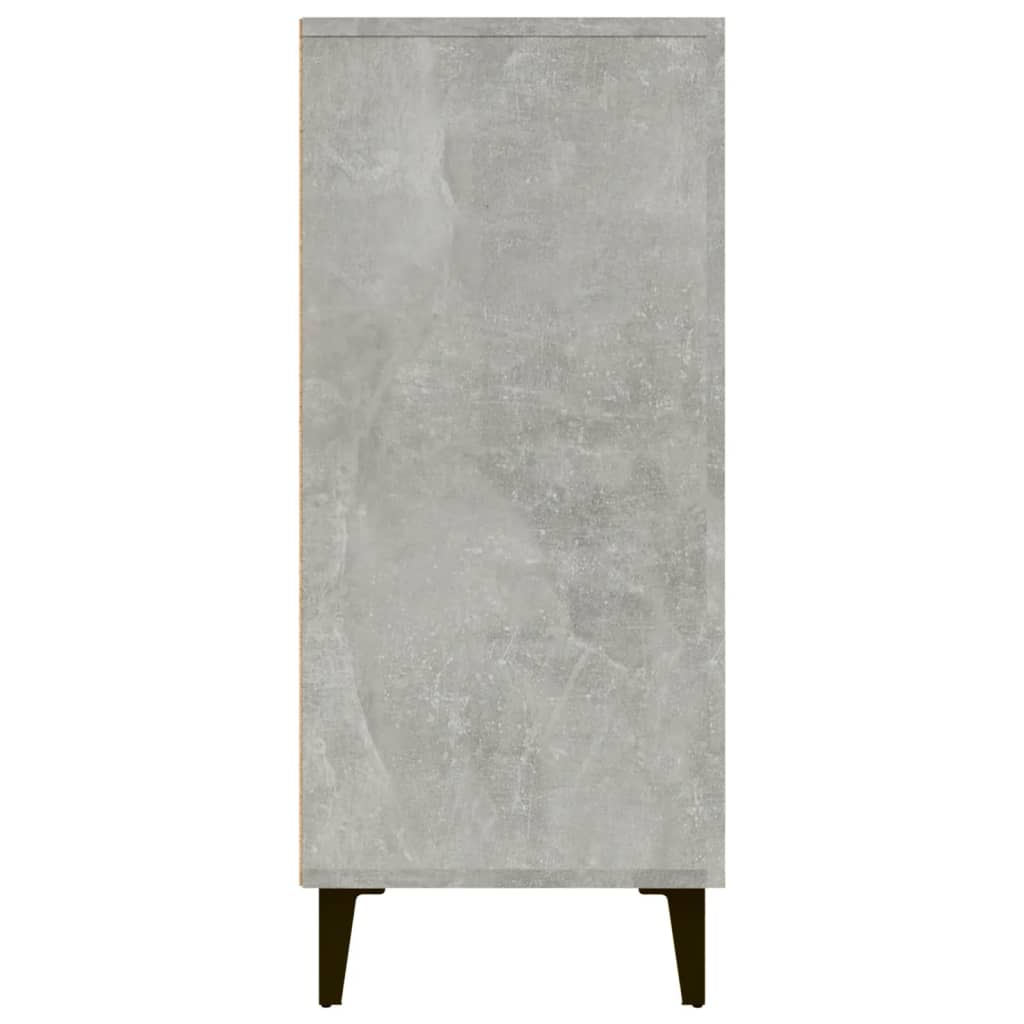 Credenza Grigio Cemento 90x34x80 cm in Legno Multistrato 812505