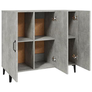 Credenza Grigio Cemento 90x34x80 cm in Legno Multistrato