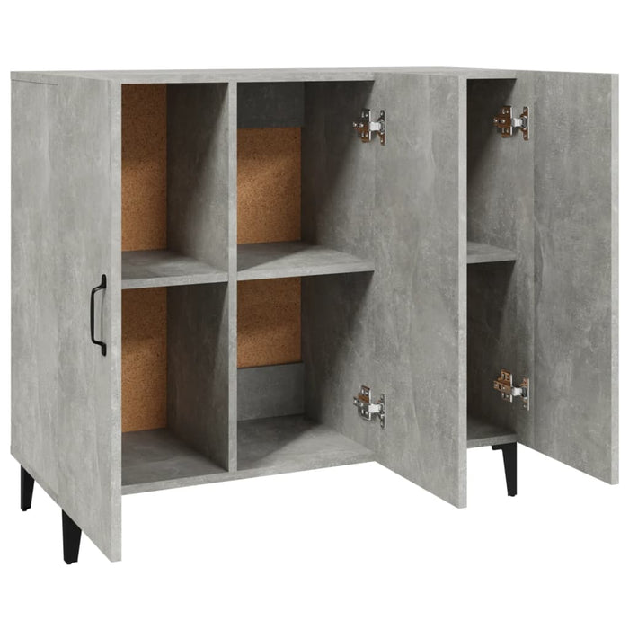 Credenza Grigio Cemento 90x34x80 cm in Legno Multistrato