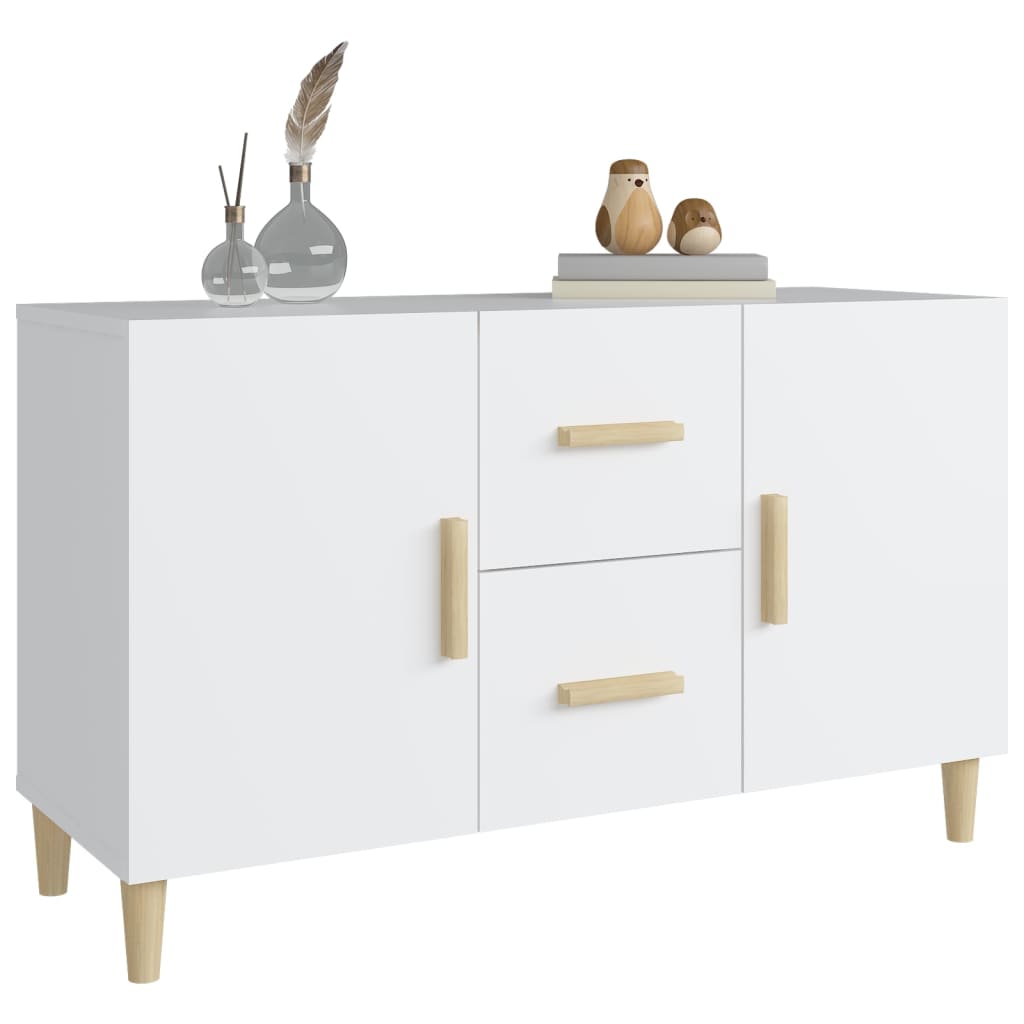 Credenza Bianca 100x36x60 cm in Legno Multistrato cod mxl 9386