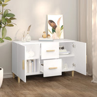 Credenza Bianca 100x36x60 cm in Legno Multistrato cod mxl 9386