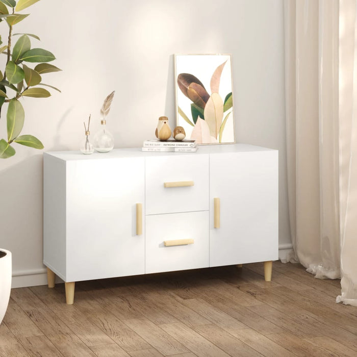 Credenza Bianca 100x36x60 cm in Legno Multistrato cod mxl 9386