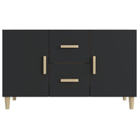 Credenza Nera 100x36x60 cm in Legno Multistrato cod mxl 64621