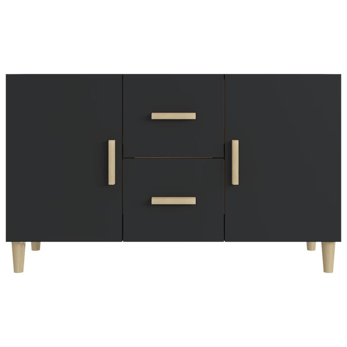 Credenza Nera 100x36x60 cm in Legno Multistrato cod mxl 64621