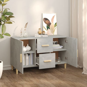 Credenza Grigio Cemento 100x36x60 cm in Legno Multistrato cod mxl 21107